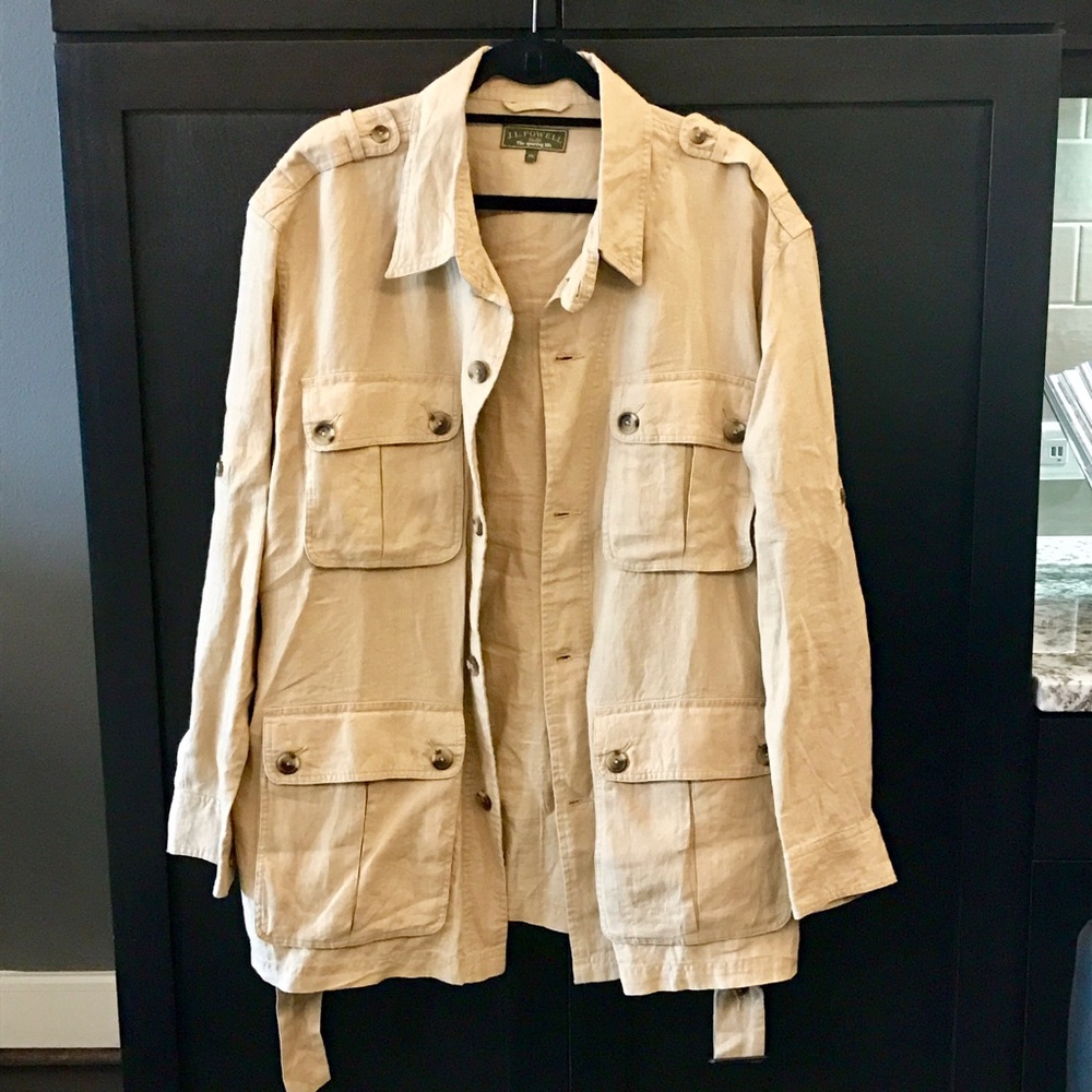 COPY - Men's Never Worn J.L. Powell Linen Trench Jacket